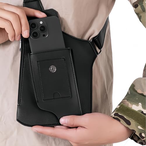 Double Shoulder Armpit Bag, Adventure-Ready Multi-Pocket Anti-Theft Bag with Double Shoulder Straps Perfect Underarm Leisure Backpack for Travel,Work,Play4