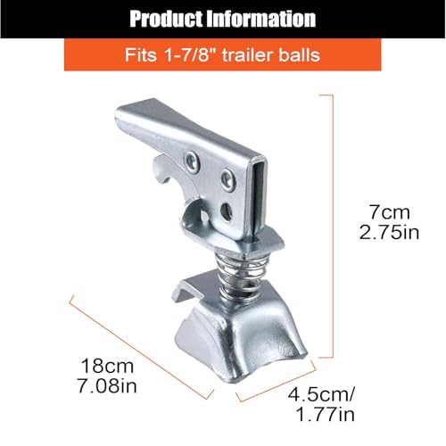 Attelage pour remorque couvercle de serrage rapide 5 cm extérieur et garage - 5