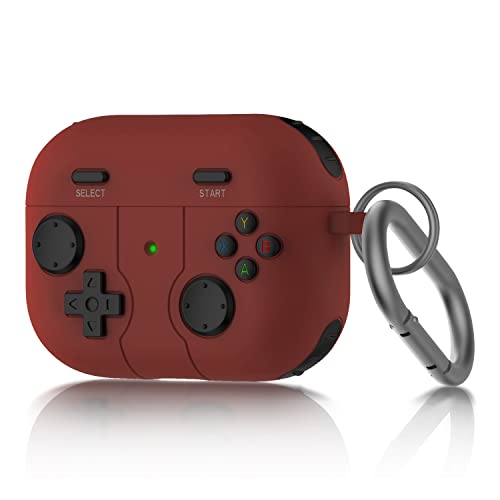 Seltureone Coque pour Airpods Pro 2 2022, [Conception de Console de Jeu Portable] Housse en Silicone Souple Absorbant Les Chocs avec Porte-clés pour Airpods Pro 2 [LED Avant Visible] Cover