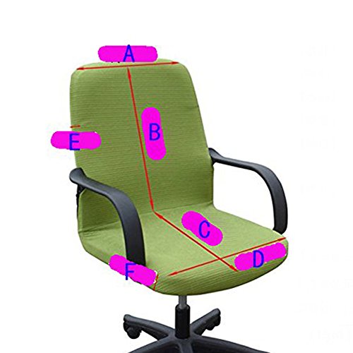 Trycooling Modern Simplism Style Chair Covers Cotton Office Computer Stretchable Rotating Chair Cover (Large, Black) #TOP2