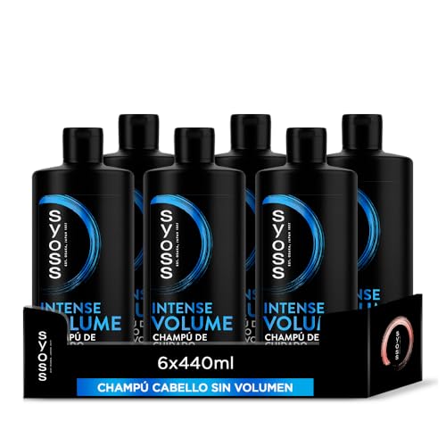 Syoss - Champú para pelo fino o sin volumen - Volumen - 6uds de 440Ml (2.640ml) – Hasta 48h de volumen sin apelmazar - Cabello como recién salido de la peluquería