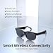 ASHATA AI Smart Glasses, Bluetooth Glasses with 144 Languages Real Time Translation and Blue Light Filtering Lenses, HD Microphone for Men Women Travel Business Work