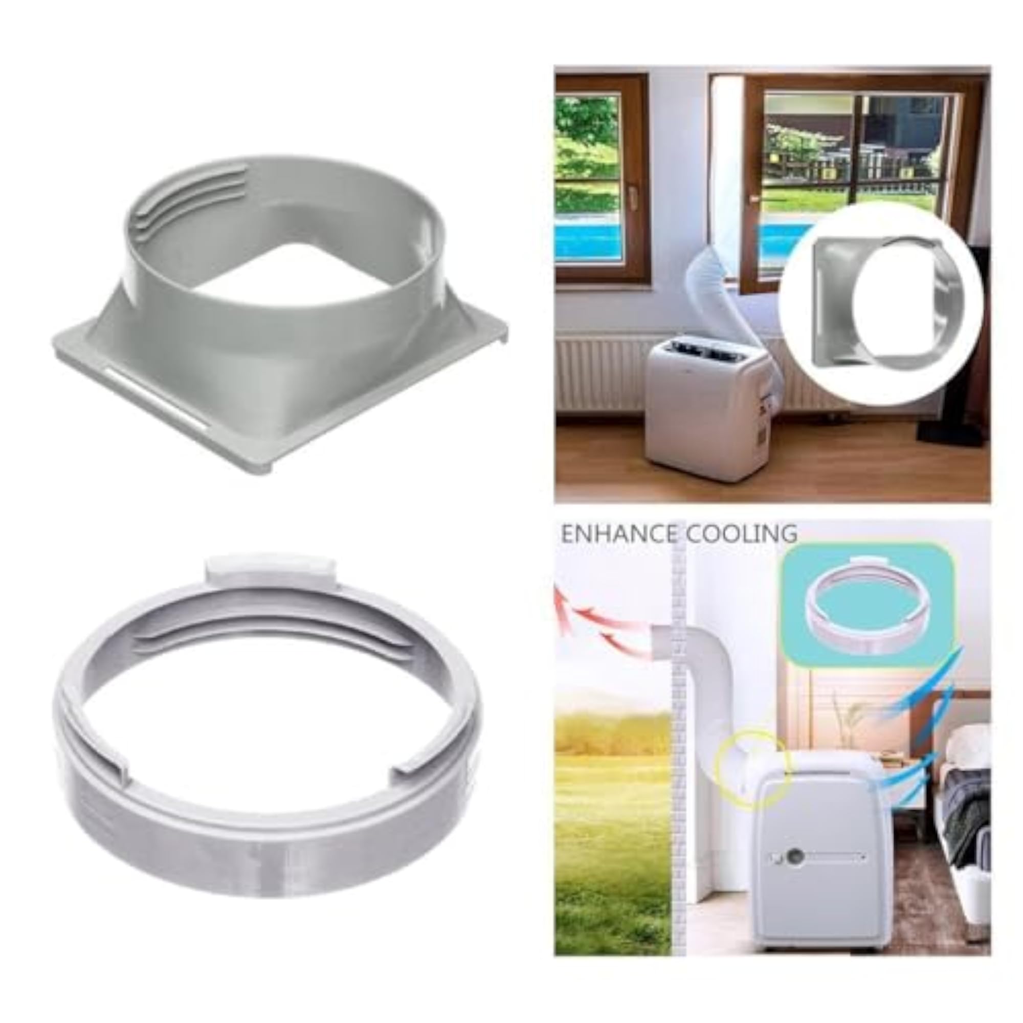 Portable Air Conditioner Exhaust Hose Interface Adapter