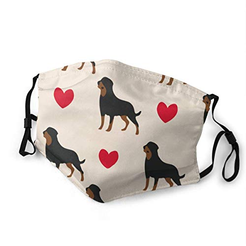 Preisvergleich Produktbild TABUE Gesichtsschutz Mundschutz Rottweiler Hund Bunte Herzen