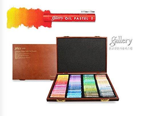 Mungyo Gallery Soft Oil Pastels Wood Box Set of 72 - Assorted Colors