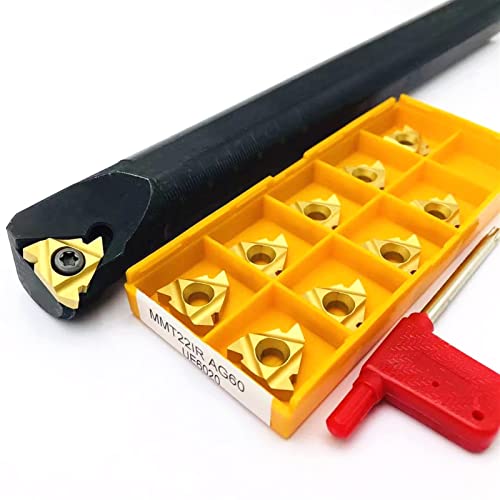 Portaherramientas de acero para torneado con 10 insertos MMT22IR AG60 miniatura 4