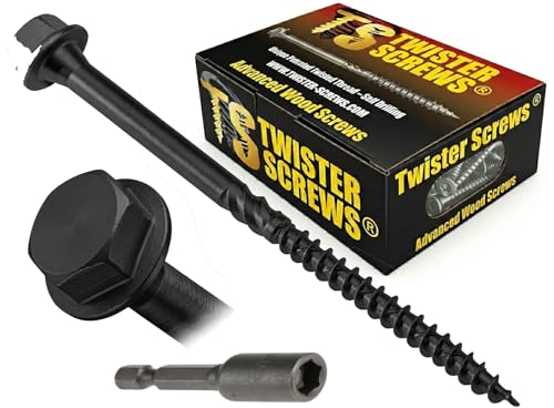 Twister Screws Hex Head Timber Screw | 6.7 x 150mm | Grey | Box of 50
