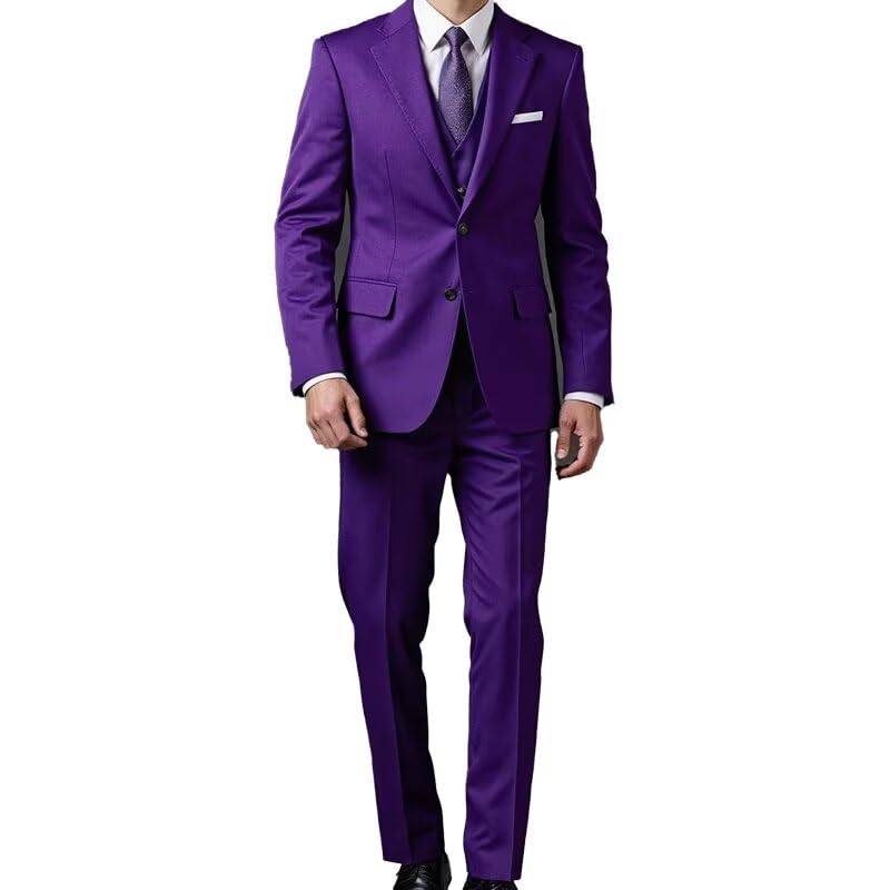 Purple Costume Adult Men Cosplay Coat Shirt Vest Full Suit Outfit
