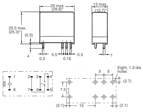 Relé conmutado 24VDC 793-P-1C-F para control de automatismos y PCB 2