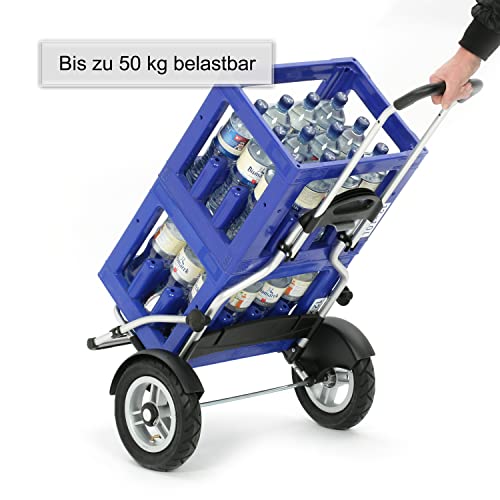 ANDERSEN Einkaufstrolley - Royal Shopper Plus Loke braun 61 L groß,Handwagen,Thermo, Aluminium, klappbar, luftbereiftes Kugellagerrad – Bild 8