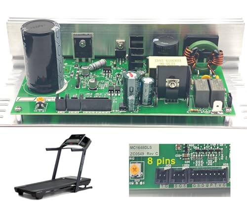 MC1648DLS 386763ï¼ˆ8 pinï¼‰ Treadmill Motor Controller ZC0549 Treadmill Control Board 50W Compatible with Nordic Track (Black connectors)