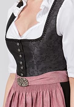 Dirndl Traditionnel Stockerpoint Amber Pour Femme - Noir, Taille 46, Décolleté Balcon, Chaîne Décorative
