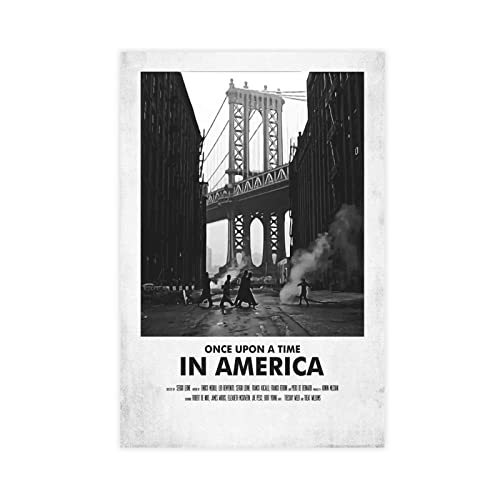 KOURT Poster cinematografico vintage Once Upon A Time In America, poster su tela, decorazione camera da letto, paesaggio, sport, ufficio, ufficio, regalo, senza cornice: 30 x 45 cm