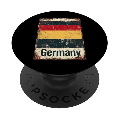 Bandera de Alemania Retro Signo Vintage Recuerdo Viaje PopSockets PopGrip Intercambiable
