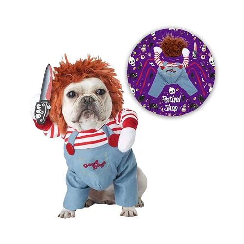 Disfraz para perro tamaño M con accesorio de cuchillo miniatura 3