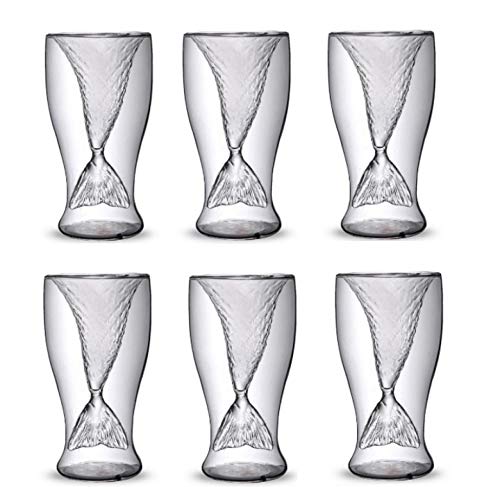 GeekGoodies Double Wall Shot Drink Glass/Beer Glasses - Set of 6