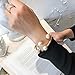 Caiyao 14K Plated Gold Big Pearl Clasp Cuff Bracelets Asymmetric Broadside Ball Handcuffs Wrist Bangle for Women Simple Fashion Jewelry-A layered