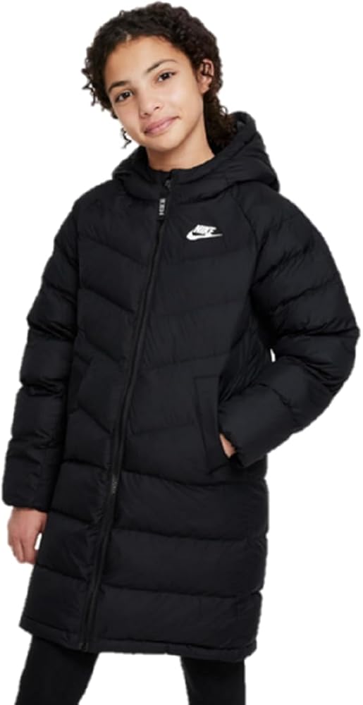 nike black long coat