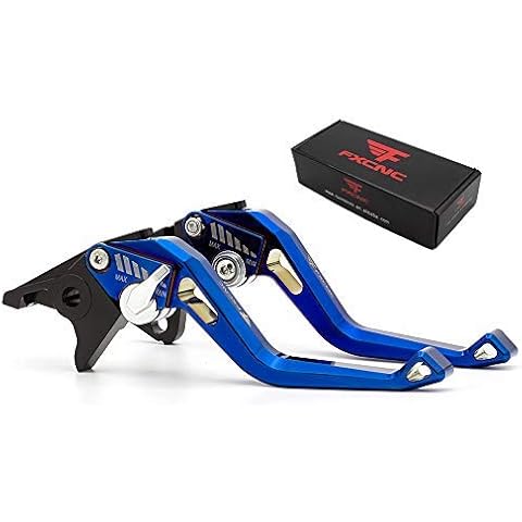 FXCNC Motorcycle 3D Plating Short Adjustable Brake Clutch Levers Compatible with GS500 1989-2009,Bandit 600 1996-2003 Cover