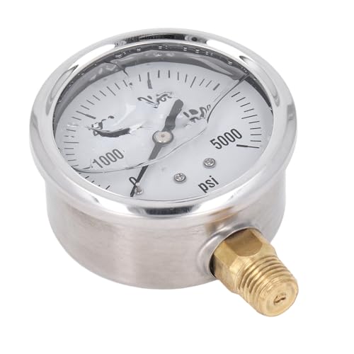 Manómetro de alta presión para agua y aceite Hidyliu con dial lleno de líquido