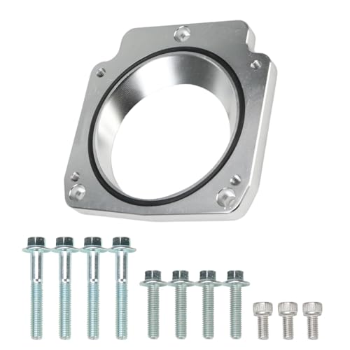 551513 LS Throttle Body Adapter 92mm Compatible for LS1 3 Bolt Intake Manifold to LS3 4 Bolt Throttle Body DBC LM7 LR4 LQ4 LS6 L59 LQ9 LM4 L33 LSX 4.8L 5.3L 5.7L 6.0L Billet
