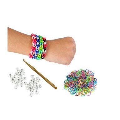 Stylish Salon 2400pc Colorful Rubber Loom Bands+100pc S Hooks+4pc Weaving Tools,Color random