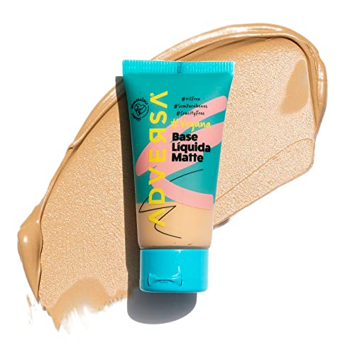 ADVERSA - Vegan Matte Liquid Foundation - Face Makeup, Full Cover...