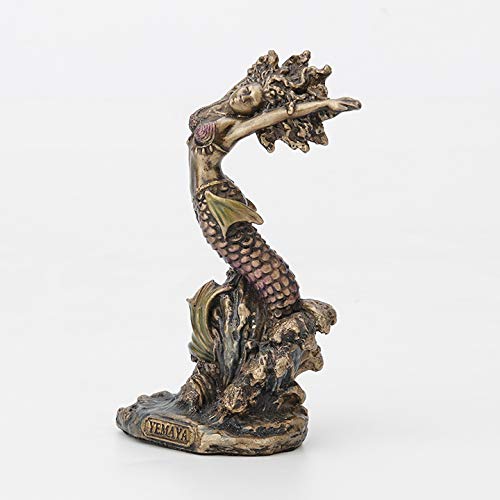 Veronese Design WU77663AP 3 1/2 Inch Yemaya Santeria Orisha Mother Of All And Goddess Of The Ocean Cast Resin Hand Painted Antique Bronze Finish Statue Home Decor thumb #1