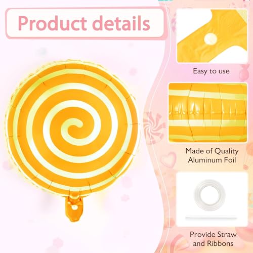 Image of Party Propz Metallic Balloons for Decoration - Pack of 85 Pcs Happy Birthday Balloons | Helium Balloons for Kids | Candy Theme Birthday Decoration | Foil Balloons