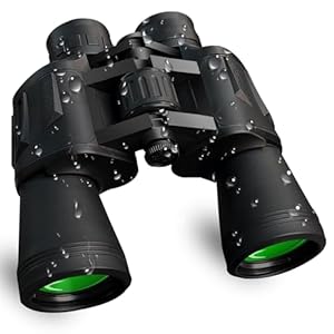 20×50 Binoculars for Adults High Power, HD Waterproof Large Eyepiece, with BAK4 Prism and FMC Lens, Portable Telescope for Bird Watching Hunting Football Concerts