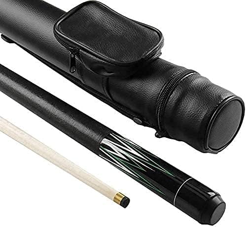 Cue Snooker Pool 58In 18-20 Oz Maple Billiard Stick with Storage Bag 1/2 Jointed with 10.5Mm Tips Very Nice Grip Used for School Club Billiards a