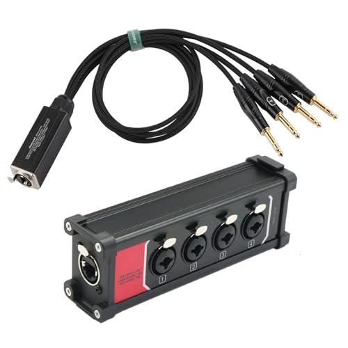 Extensor de audio TRS de 4 canales para eliminar ruidos y simplificar cables en estudio 2