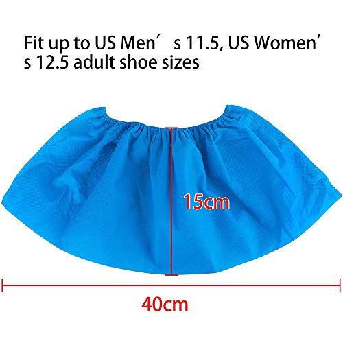 100Pcs (50 Pairs) Non-Woven Fabric Disposable Shoes Covers Elastic Band Breathable Dustproof Anti-Slip Shoe Covers(Blue) #TOP1