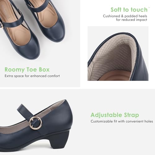 Image of Women Mary Janes Pumps Chunky Shoes Dress Shoes