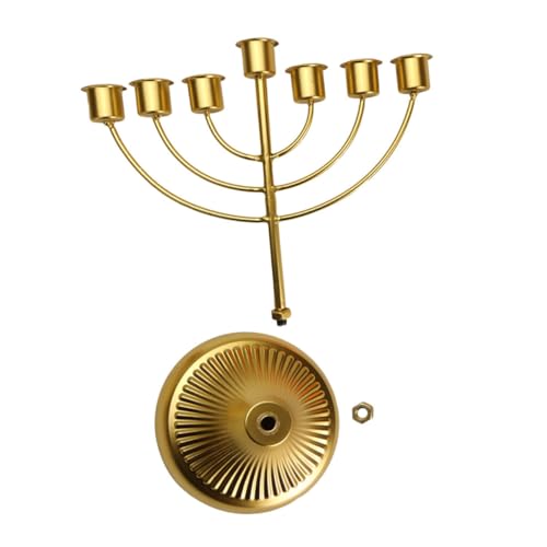 FUNOMOCYA Menorah Chalice Decorate Candle Sconces Home Decor Candle Stand Gold Decor Retro Decor Wedding Decor Vintage Decor Candelabra Dining Room Table Decor Metal Candle Holders Iron