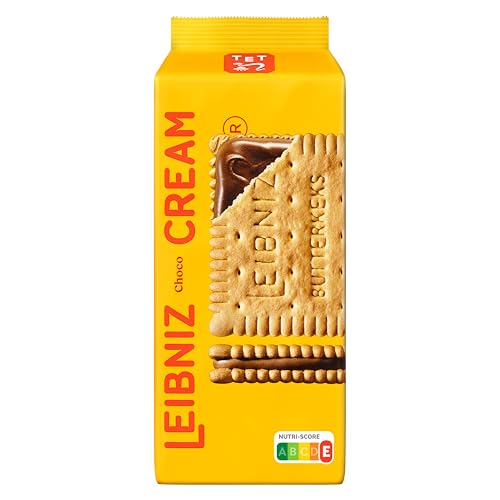 LEIBNIZ Cream Choco, 14er Pack, knusprige Butterkekse mit zarter Schokoladencreme, Großpackung als Vorrat oder zum Verkauf (14 x 228 g)