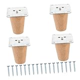 KONTONTY 4juegos Patas De Repuesto para Sofá y Mesa De Patas De Madera Estilo Nórdico Sin Grietas Revestimiento Ecológico