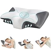 Sweetcrispy Memory Foam Cervical Pillow, 2 in 1 Ergonomic Contour Orthopedic Pillow for Neck Pain...