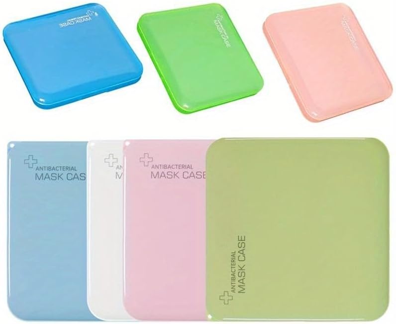 1 Pc Mask Storage Box PP Mask Case Household Moisture-proof Mask Box Go Out Dustproof Storage Mask Container Organizer Holder (blue)