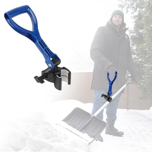Adjustable Snow Shovel Handle, Back Saver Attachment for Snow Removal, Ergonomic Weed Eater Handle Extension Universal Fit for Shovels Rakes Weed Eater String Trimmers Snow Shovels Gardening Tools
