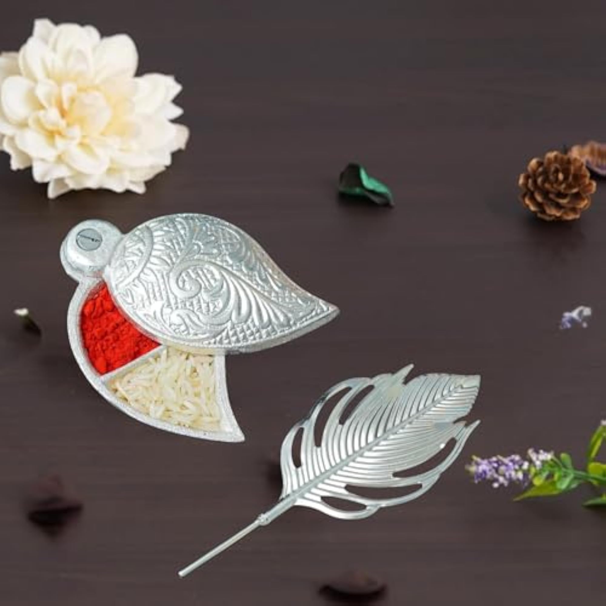 German Silver Corporate Gifting Kumkum Puja Box, Premium Gift