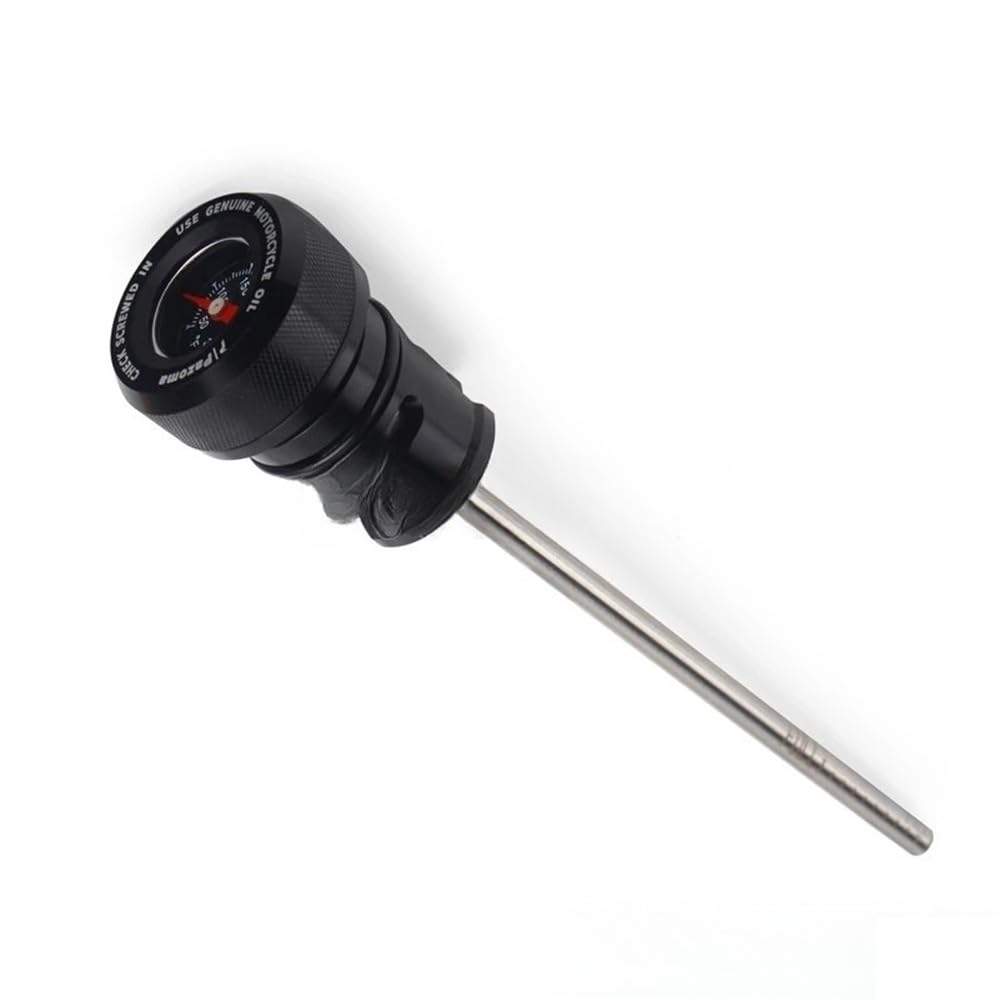 Combustible Varilla para Softail para FLHCS para para FXLR para FLSL para FLSB para FXST Varilla Medidora Motor Tapón Llenado Aceite Medidor Temperatura Depósito(Black)