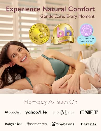 Image of Momcozy Nursing Bras for Breastfeeding, Seamless Pregnancy Maternity Bra Wireless Classic Jelly Strip Support Nursing Bra