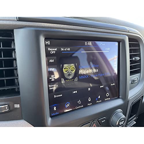 Image of LFOTPP Fit for D*odge Ram 1500 2500 3500 2013-2018 2019 2020 Uconnect Tempered Glass Protector Special for 8.4 Inch in-Dash Center Navigation Display Screen 2 Pack