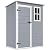 DWVO 5x3ft Resin Outdoor Storage Shed with Floor, Waterproof Lockable Storage Shed with Window, Plastic Outside Tool Storage for Garden, Backyard, Patio, Lawn, Gray