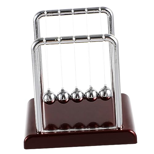 SOPOTUTU Bola Newton con Base Roja Adorno Decorativo para Oficina y Hogar Juguete Educativo De Pequeño Sin Batería