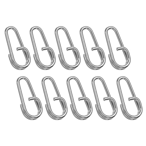 PATIKIL 0.6 x 0.27 Inch Fishing Snaps Clips, 150 Pack Stainless Steel Oval Split Rings Fishing Fishing Tackle Quick Change for Freshwater Saltwater, Silver