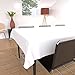 Soleil d'Ocre Nappe antitaches rectangle 140x240 cm ALIX blanc