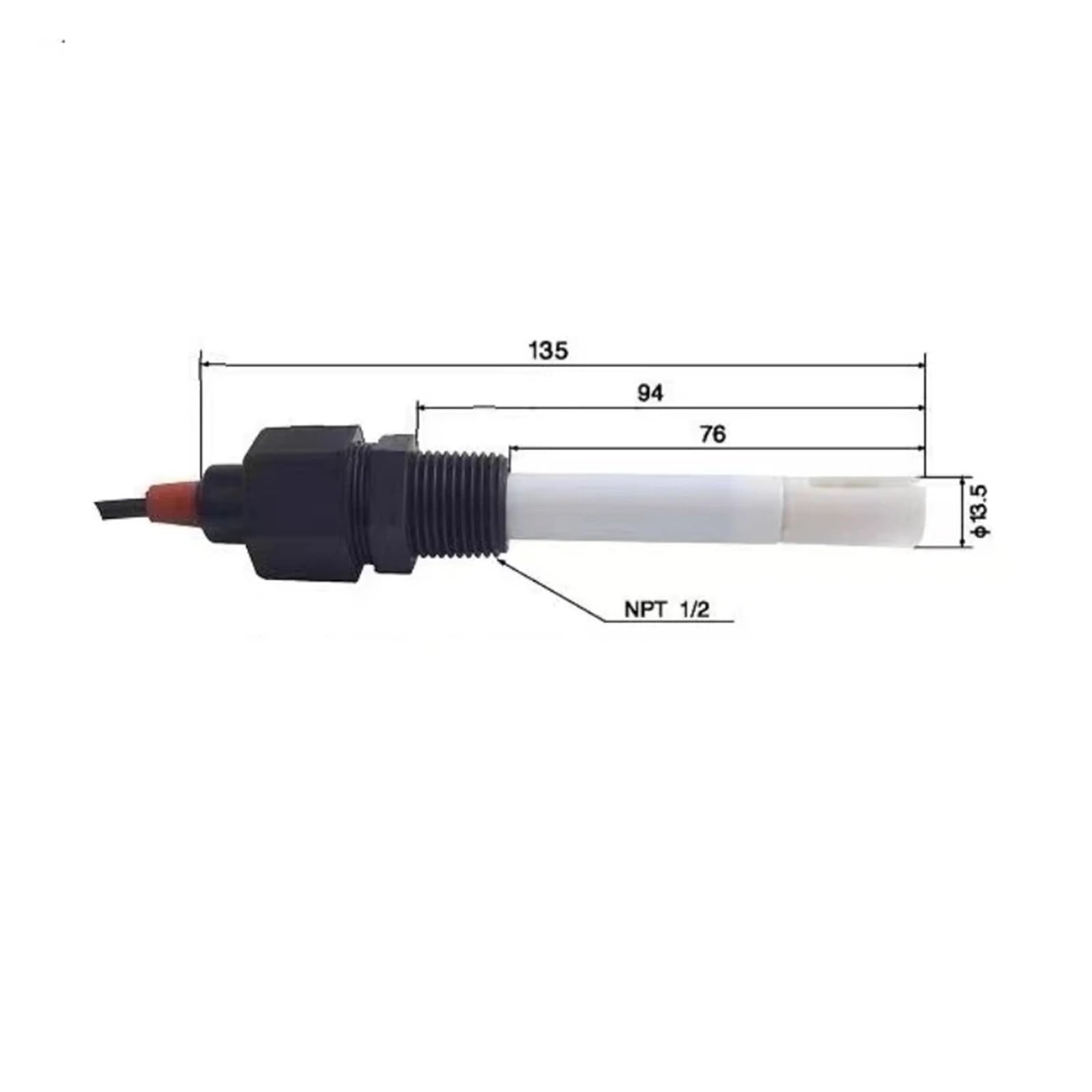 Medidor de conductividad AC220V Electrodo roscado, Medidor de conductividad en línea, Medidor de instrumento Electrodo de conductividad Reemplazo de agua