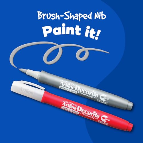 Image of Artline Decorite Metallic Pearl Brush Markers